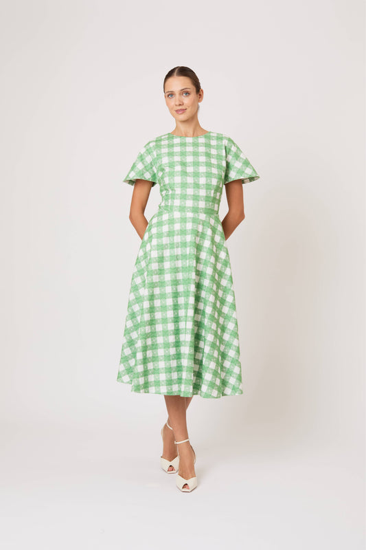 Buttercup Dress in Picnic Embroidered Gingham Buttercup Dress in Picnic Embroidered Gingham