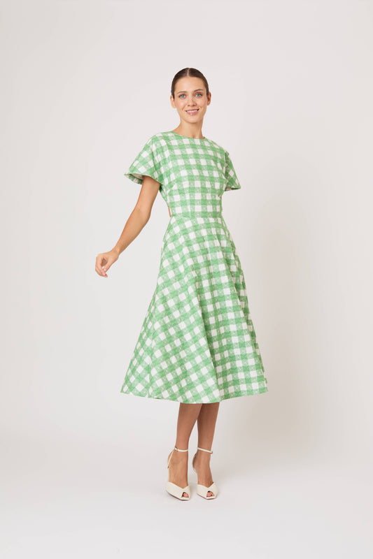Buttercup Dress in Picnic Embroidered Gingham
