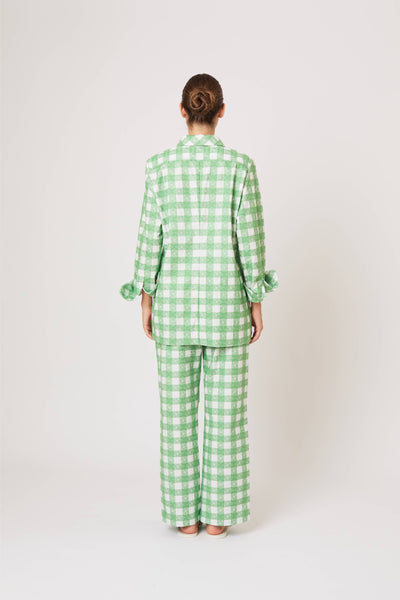 Oversized Button Down in Picnic Embroidered Gingham