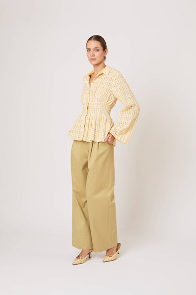 Boogie Woogie Bugle Boy Top in Seersucker Check