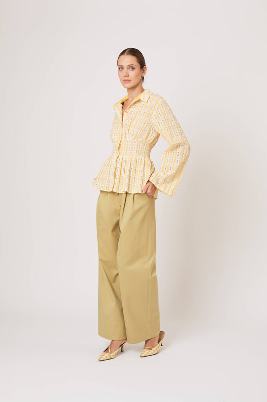 Boogie Woogie Bugle Boy Top in Seersucker Check