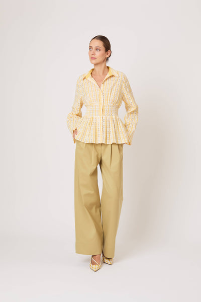 Boogie Woogie Bugle Boy Top in Seersucker Check