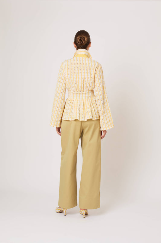 Boogie Woogie Bugle Boy Top in Seersucker Check