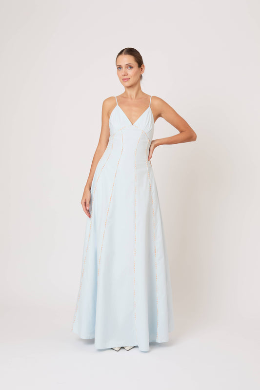 Cami Maxi Dress in Ultrafine Cotton Poplin