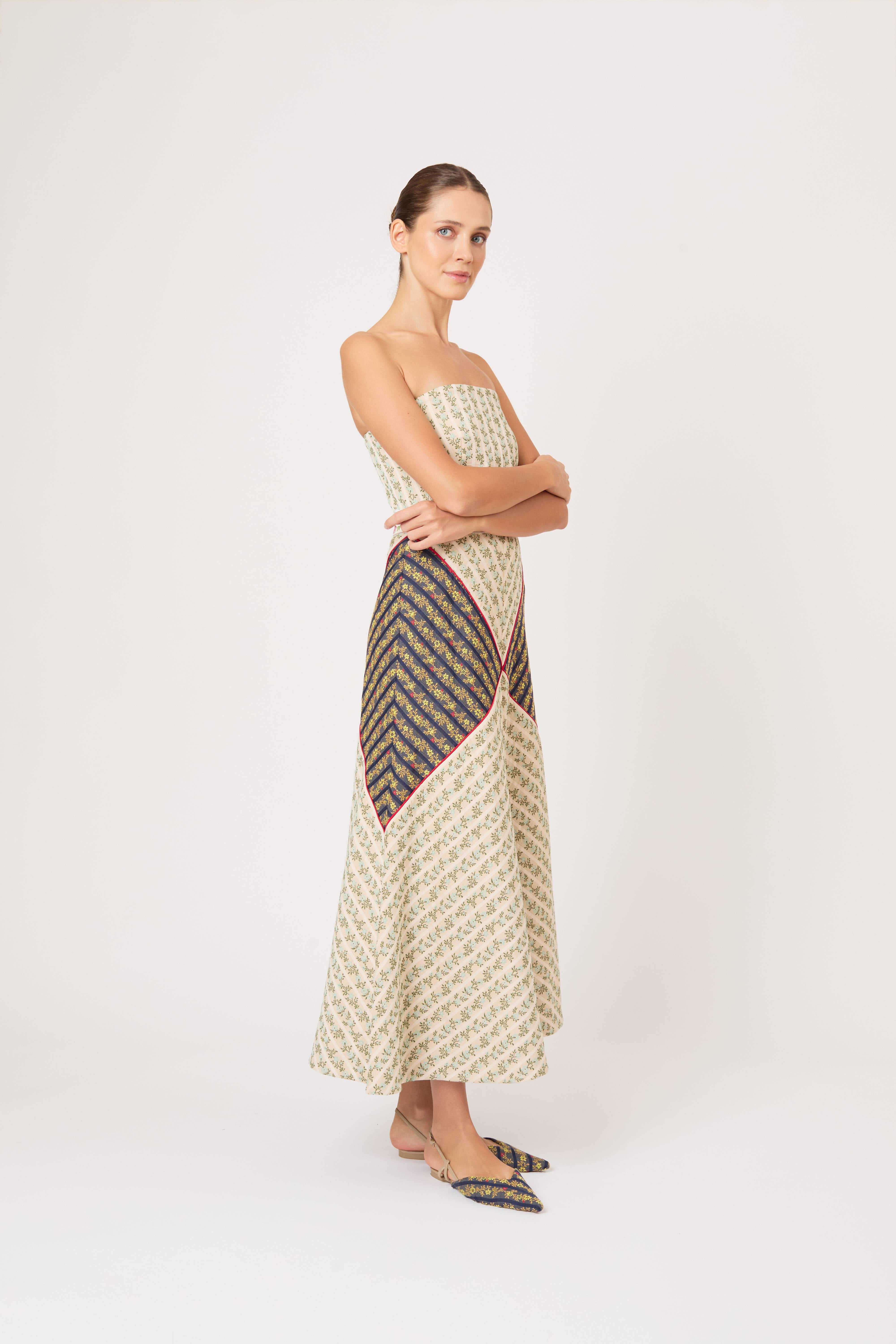 Diamond A-Line Skirt in in English Floral Jacquard – Rosie Assoulin