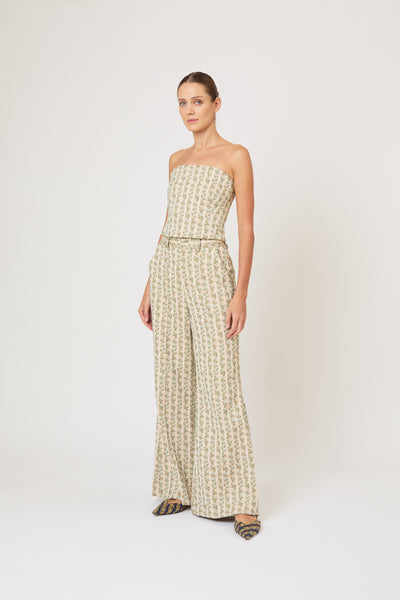 Venus Top in English Floral Jacquard