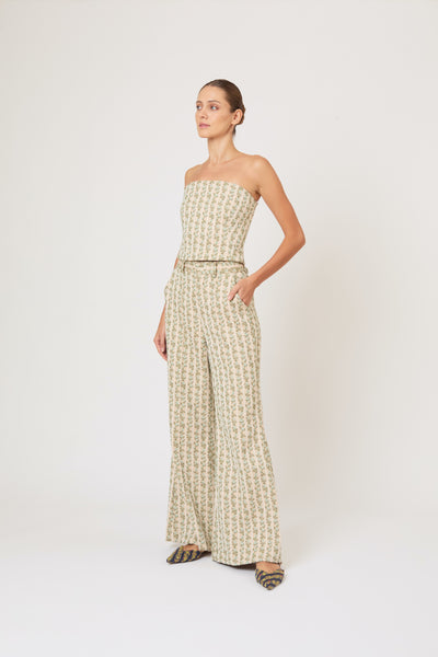 Venus Top in English Floral Jacquard
