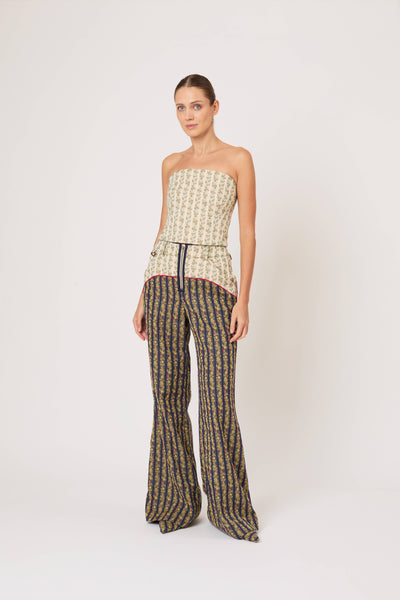 Venus Top in English Floral Jacquard