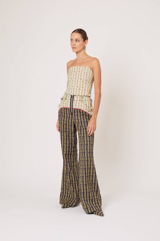 Venus Top in English Floral Jacquard