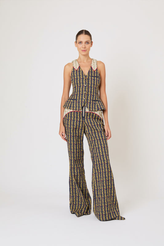 Ride or Fly Pants in in English Floral Jacquard