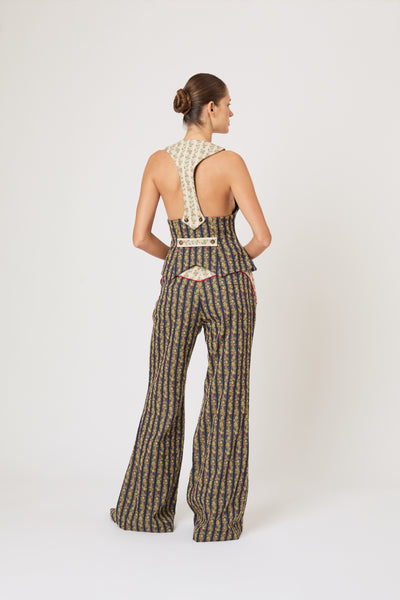 Ride or Fly Pants in in English Floral Jacquard