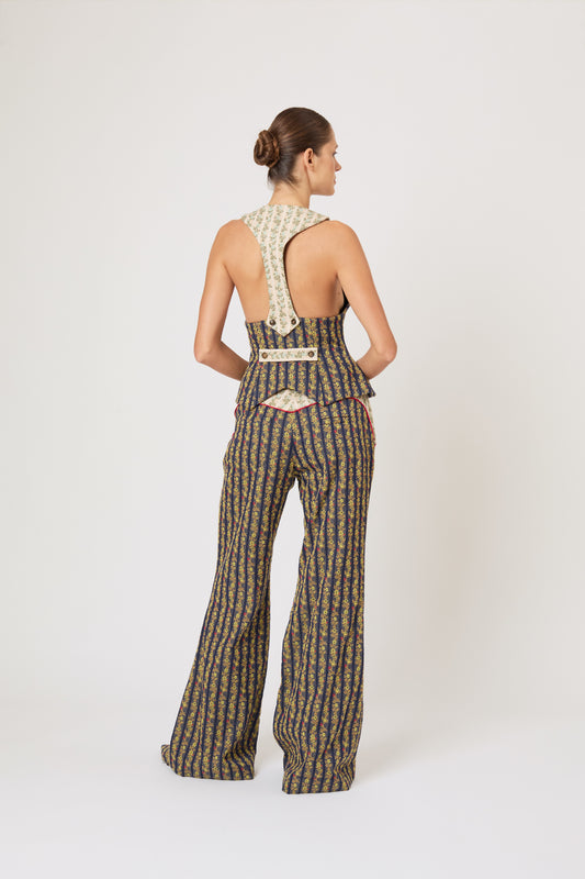 Ride or Fly Pants in in English Floral Jacquard