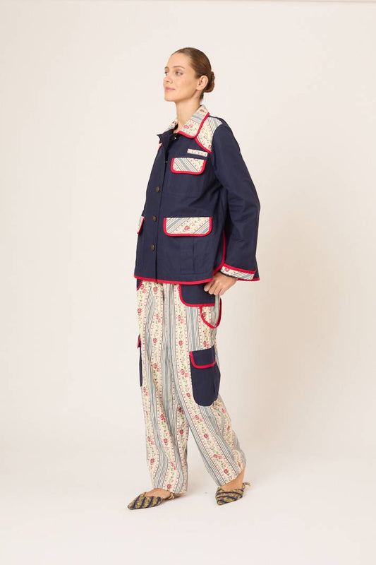 Patchwork Safari Jacket in Litchfield Floral Jacquard