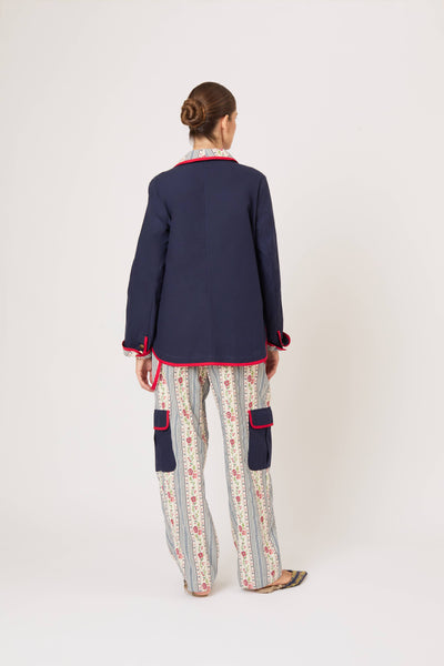 Patchwork Safari Jacket in Litchfield Floral Jacquard