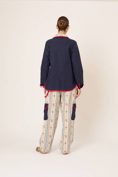 Patchwork Safari Jacket in Litchfield Floral Jacquard