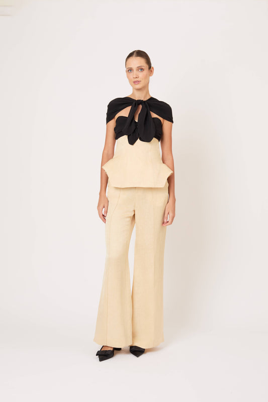 Gesundheit Bustier Hippy Top in Malta Linen Jacquard