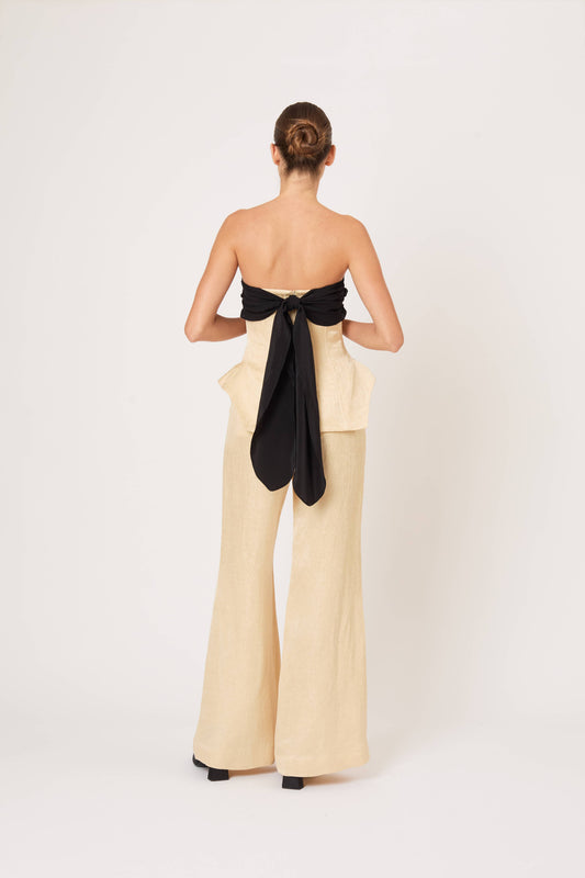Gesundheit Bustier Hippy Top in Malta Linen Jacquard