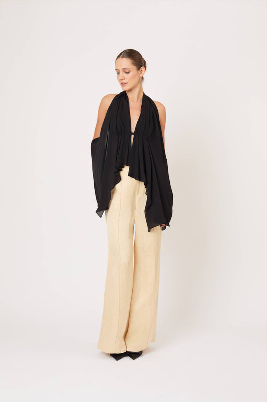 Curtain Call Top in Silk Chiffon