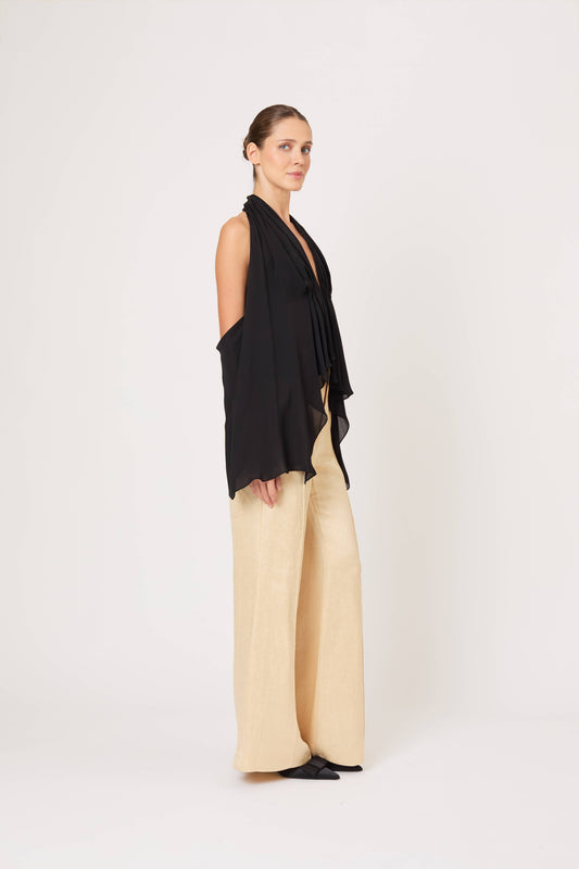Curtain Call Top in Silk Chiffon