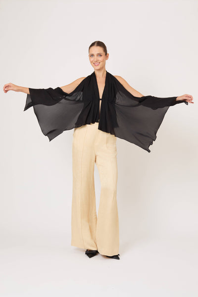 Curtain Call Top in Silk Chiffon