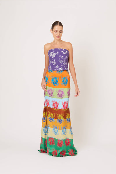 Venus Top in Tossed Floral Cotton Poplin