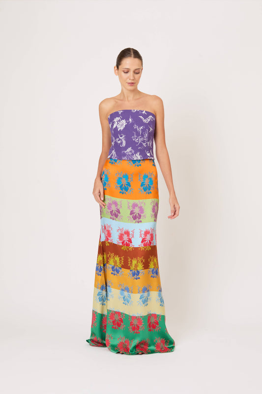 Venus Top in Tossed Floral Cotton Poplin