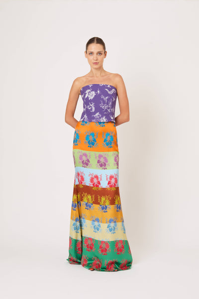 Venus Top in Tossed Floral Cotton Poplin