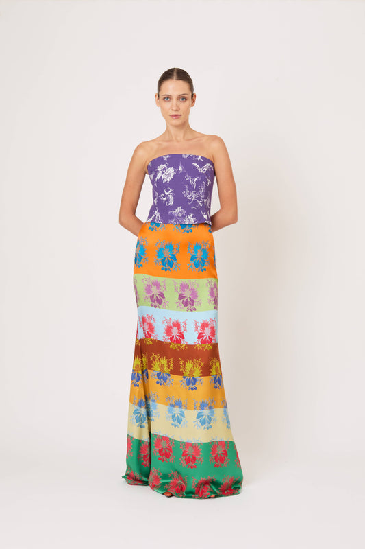 Venus Top in Tossed Floral Cotton Poplin