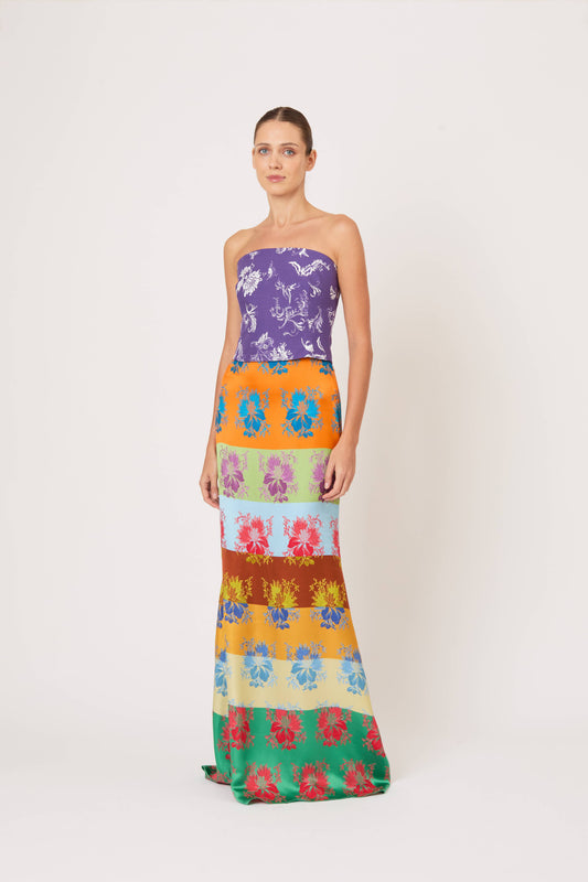 Venus Top in Tossed Floral Cotton Poplin