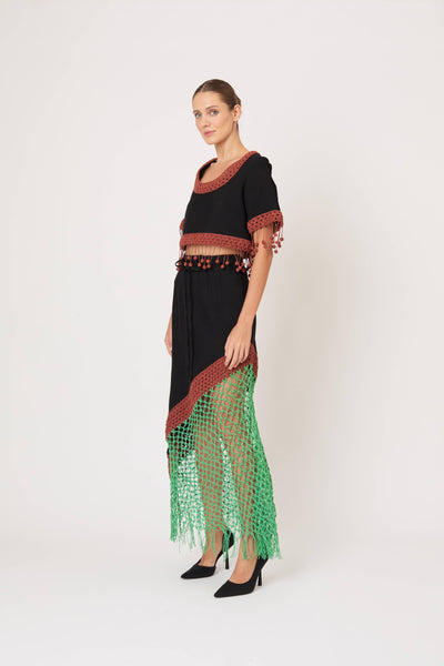 Return of the Mac(rame) Skirt in Ridged Linen