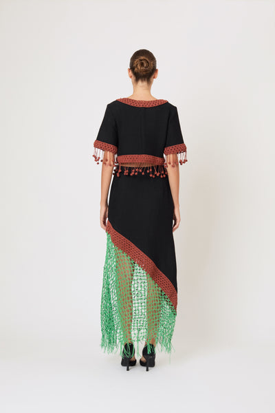 Return of the Mac(rame) Crop Top in Ridged Linen