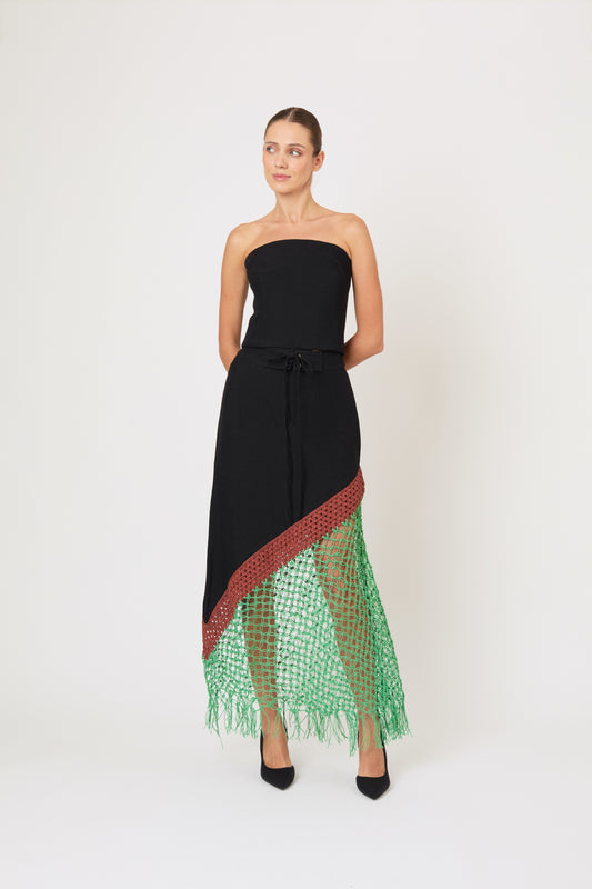 Return of the Mac(rame) Skirt in Ridged Linen