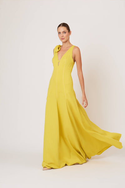 Archery Gown in Spongy Crepe