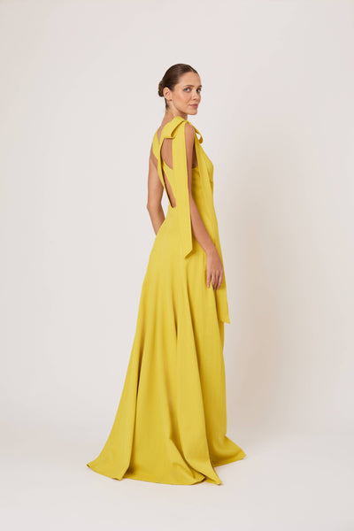 Archery Gown in Spongy Crepe