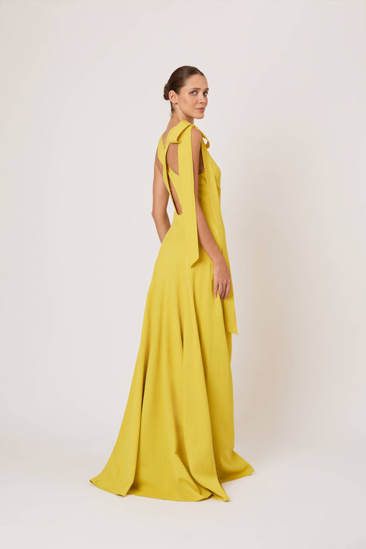 Archery Gown in Spongy Crepe