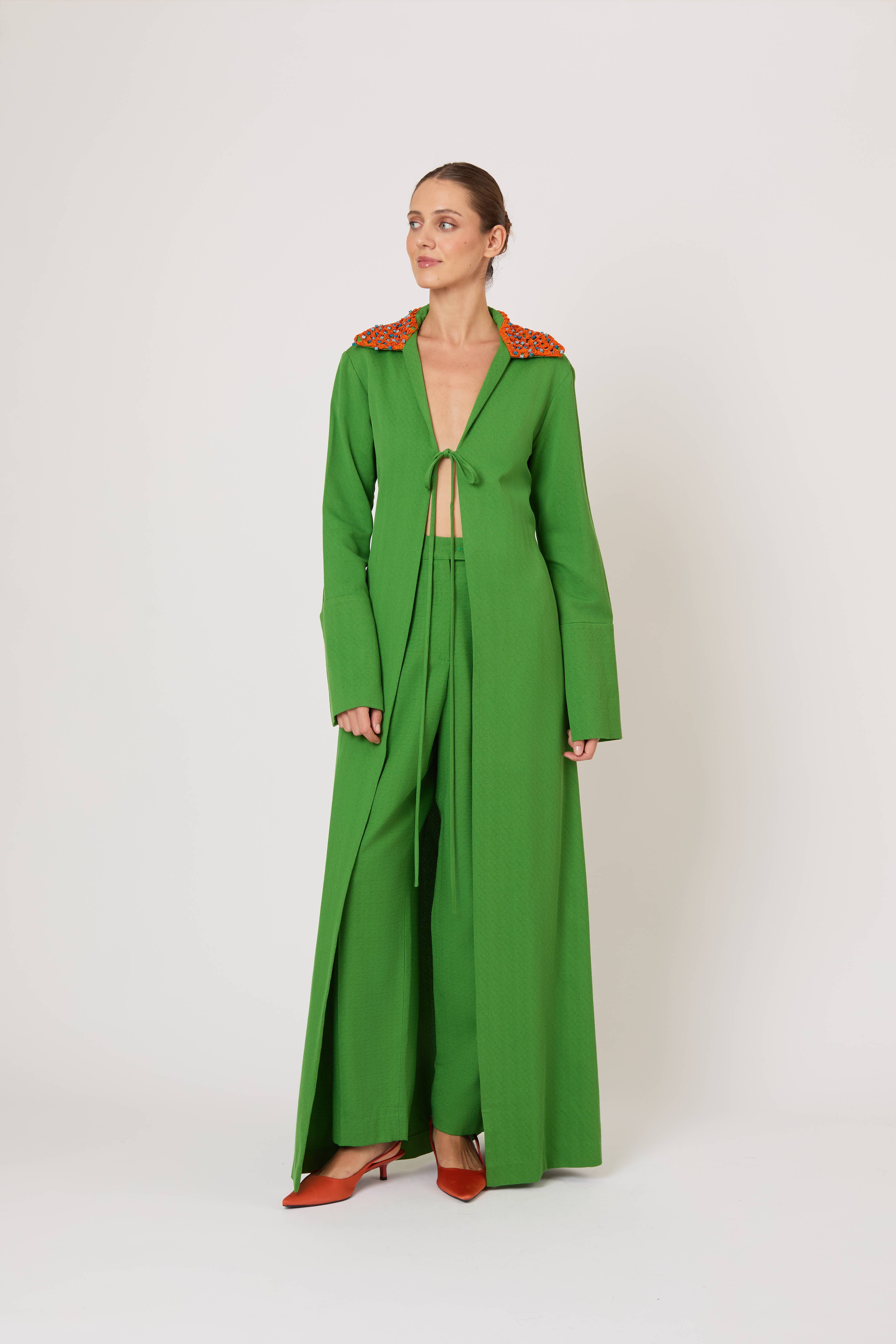 Crochet Long For You Duster Jacket in Spongy Crepe – Rosie Assoulin