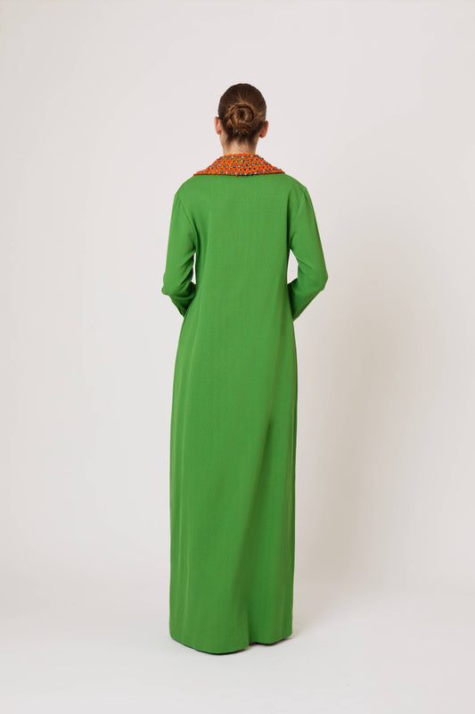 Crochet Long For You Duster Jacket in Spongy Crepe