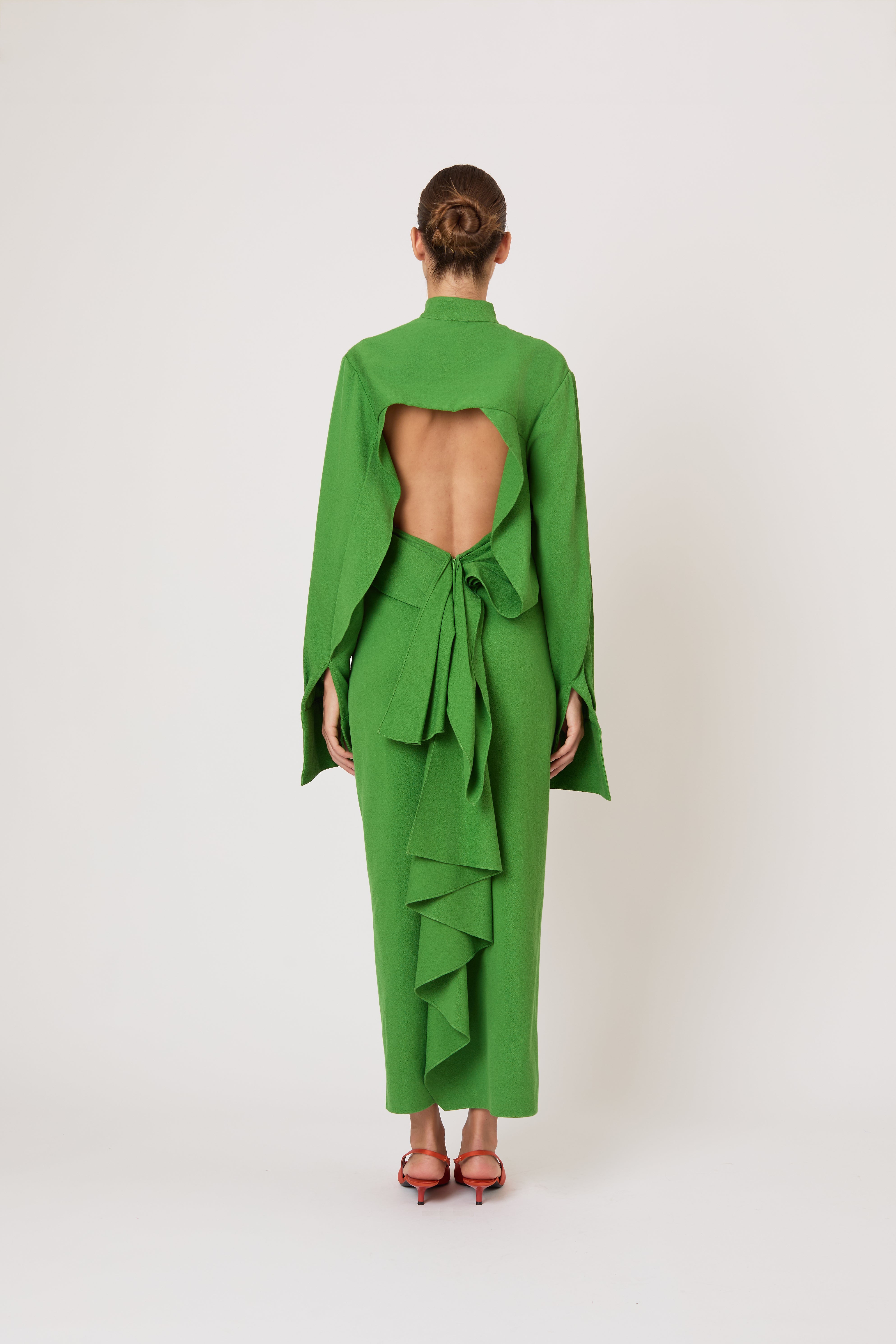 Just a Small Gathering Open Back Dress in Spongy Crepe – Rosie