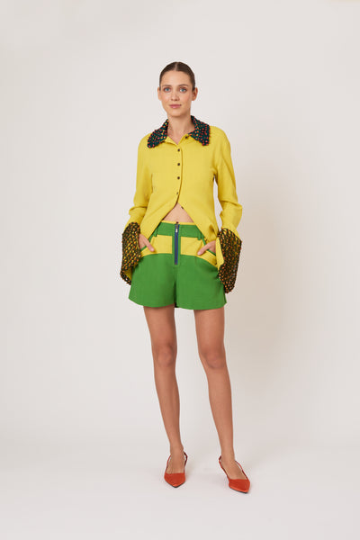 Ride or Fly Shorts in Spongy Crepe