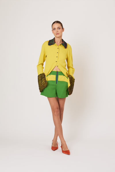 Ride or Fly Shorts in Spongy Crepe