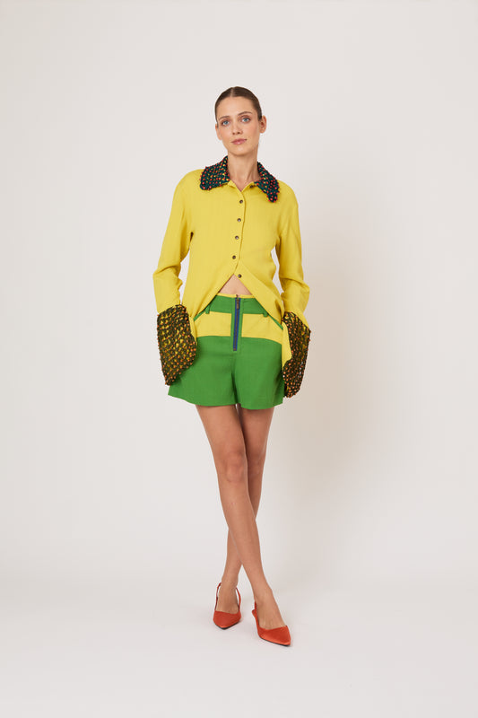 Ride or Fly Shorts in Spongy Crepe