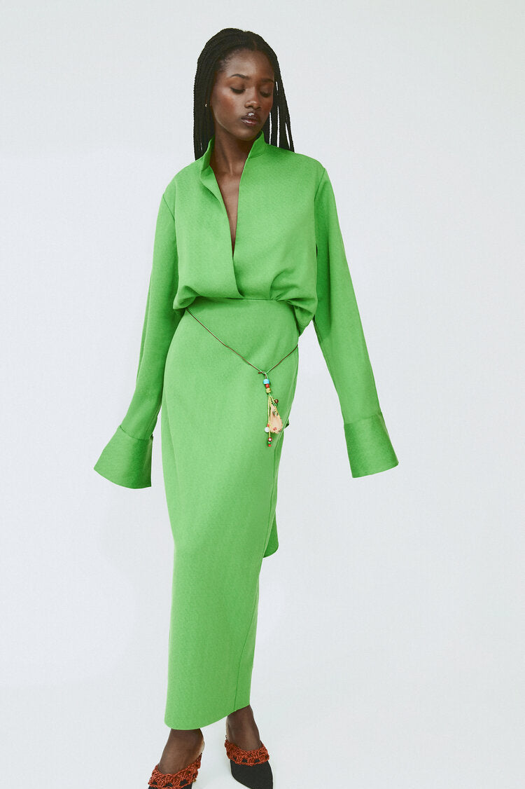 Just a Small Gathering Open Back Dress in Spongy Crepe – Rosie