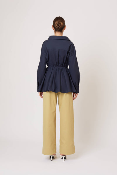 Falling off the Shoulder Top in Cotton Taffeta