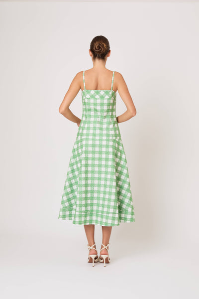 Drop Me a Note Dress in Picnic Embroidered Gingham