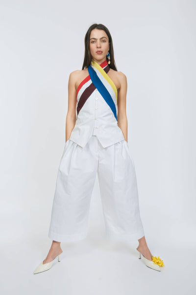 Culotte Pant in Heavy Cotton Poplin
