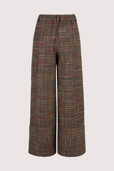 Panel Hem Pant in Rainbow Herringbone Cotton