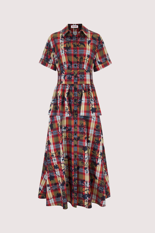 Boogie Woogie Bugle Boy Dress in Wisteria Plaid Poplin
