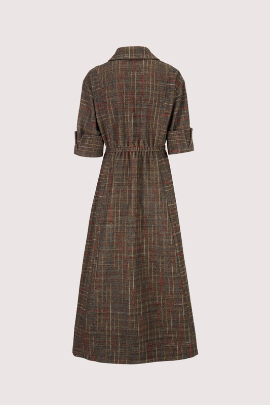 Hostess with the Mostest Dress in Rainbow Herringbone Cotton