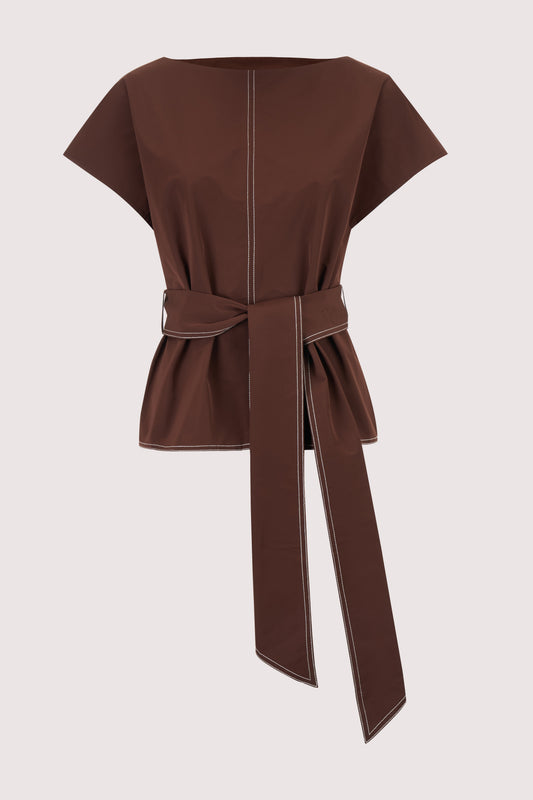 Don't Get Sash-y Top in Parachute Taffeta