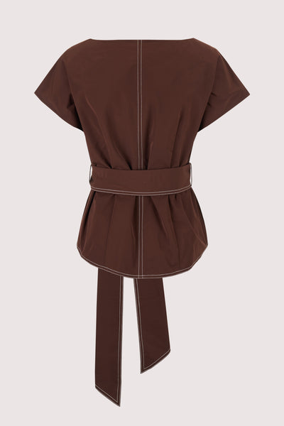 Don't Get Sash-y Top in Parachute Taffeta